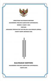 Perkal Kenteng Nomor 6 Tahun 2025 tentang Anggaran Pendapatan dan Belanja Kalurahan Tahun 2026